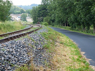 Le chemin de fer entre le Mazel et le Mas Planty